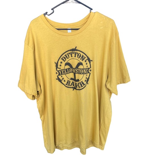 Bella Canvas Yellowstone Shirt Womens Plus Size 2X XXL Yellow Dutton Ranch - Picture 1 of 10